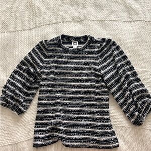 Anne Klein Black and White Knit Sweater